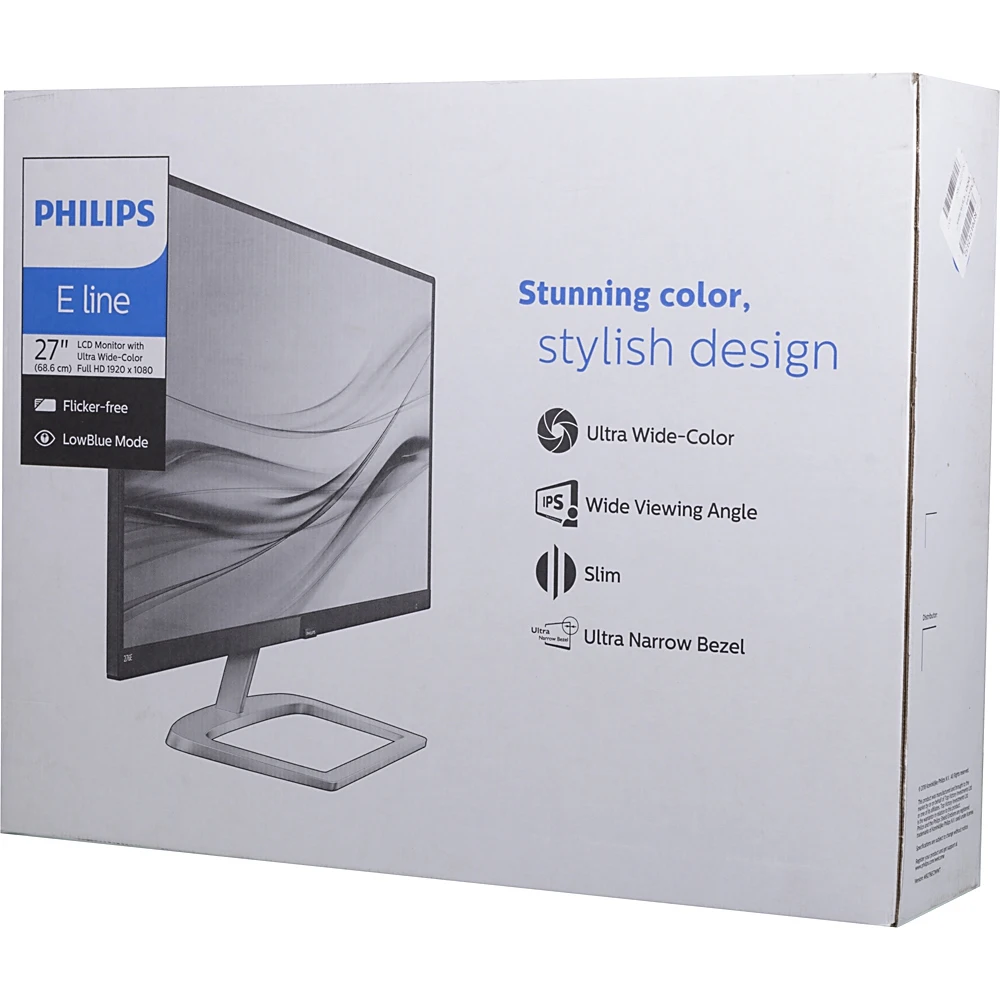 Philips monitor 2" 276E9QSB(00/01) black IPS LED 16:9 DVI Mat 1000:1 250cd