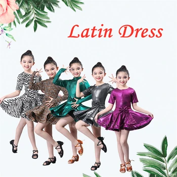 

10Colors Children's Day Latin Dance Dress Kids Dresses for Girls Cha Cha Rumba Samba Jive Vestidos Dance Costume Ballrom Dancing