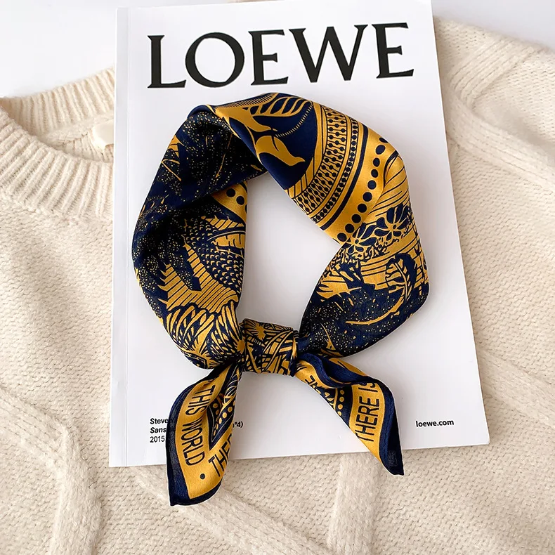 2024 Fashion 100% Silk scarf Satin Hair For Women