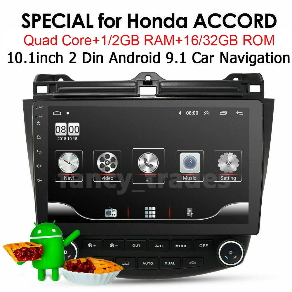 Автомобильный мультимедийный плеер 2DIN 10 1 дюйма Android 9 GPS для Honda Accord 7 2003 2004 2005 2006 2007