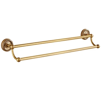 

50cm Copper Base Bathroom Accessories Towel Rack Towel Rack Double Pole European Rack Towel Rack