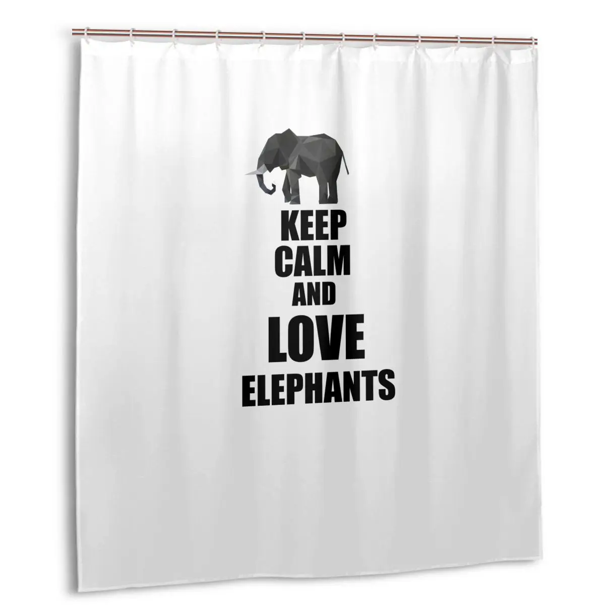 Darmian Keep Calm And Love Elephants железная занавеска для душа 66x72 в индивидуальном стиле для ванной комнаты декоративная Водонепроницаемая полиэфирная занавеска s