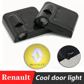 

2pcs Car Door Logo projector lamp welcome light Wireless Paste Battery door light For Renault Koleos Latitude Kadjar Captur