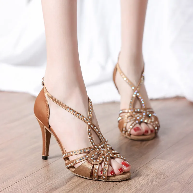 Женские туфли для Бальных и латиноамериканских танцев черные коричневые сальсы