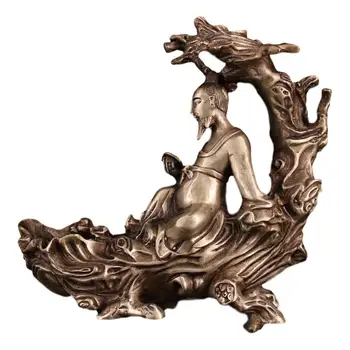 

LaoJunLu Pure Copper Gilt Grows Old To Learn Old Pen Holder Imitation antique bronze masterpiece collection of solitary