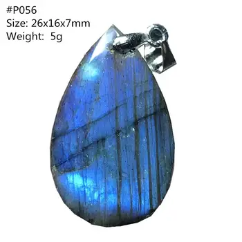 

Genuine Natural Blue Light Labradorite Pendant Jewelry For Woman Man Beads Silver Crystal Water Drop Moonstone Gemstone AAAAA