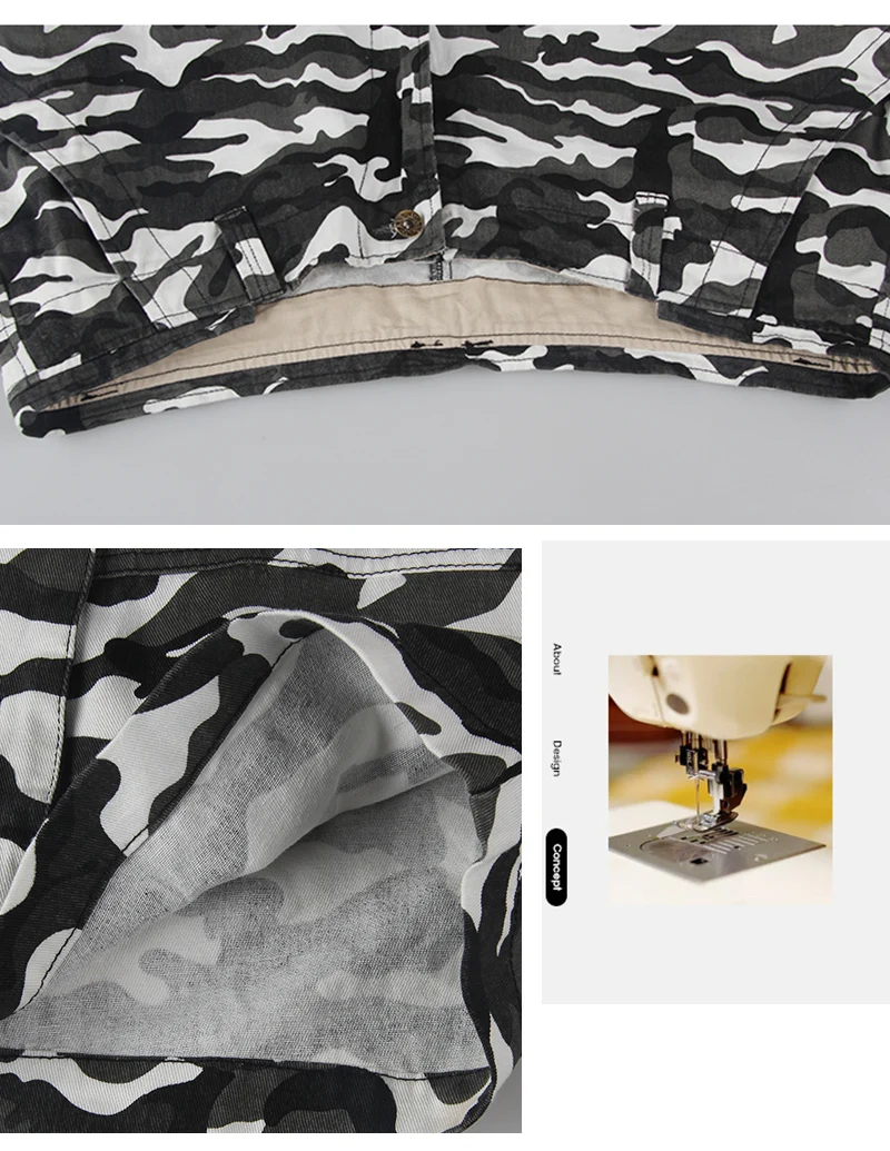 Blog 100% cotton zipper pocket shorts mens camouflage shorts pants beachwear male military cargo shorts summer casual streetwear