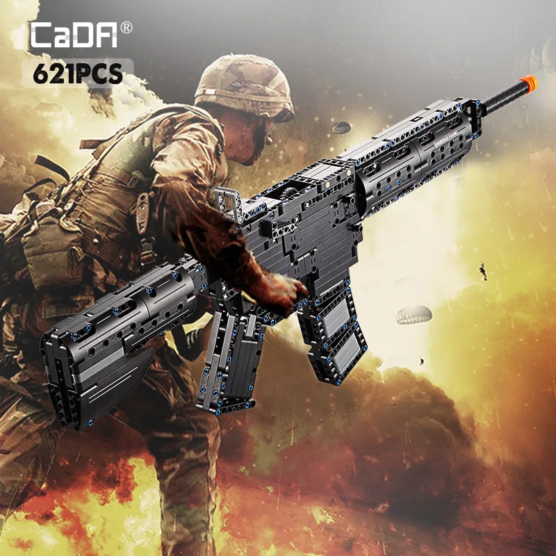 Hipac 621 шт. M4A1 страйкбол оружие строительные блоки игрушка пистолет Technic для
