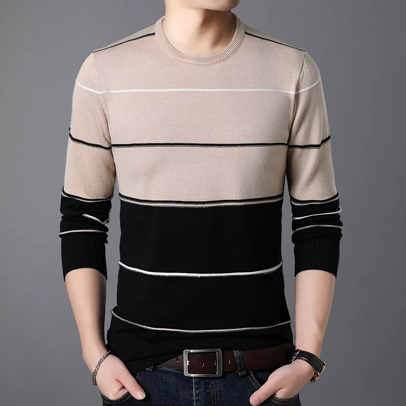

Winter Men Sweaters Pullover Smart Casual Fashion Autumn Homme Slim Keep Warm Male Sweaters Bottoming shirt O-Neck