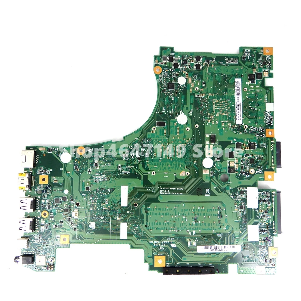 GL553VD материнская плата REV2.0 i5-7300CPU GTX1050 Материнская плата Asus GL553V GL553 GL553VD FX53V FX53VD Материнская плата ноутбука Тесты ОК
