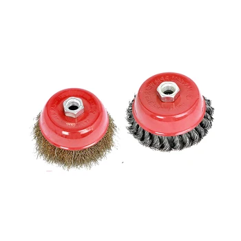 

1pcs 4 Inch 100mm Cup Wheel Brush Stainless Steel Wire Polishing Metalworking