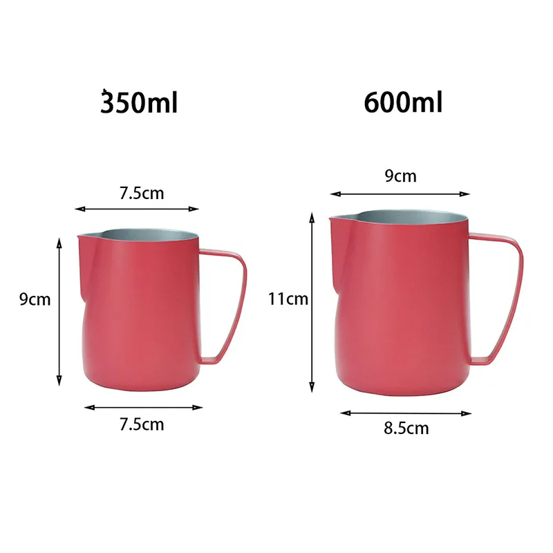 Milk Jug 0.3-0.6L Stainless Steel Frothing Pitcher Pull Flower Cup Coffee Milk Frother Latte Art Milk Foam Tool Coffe