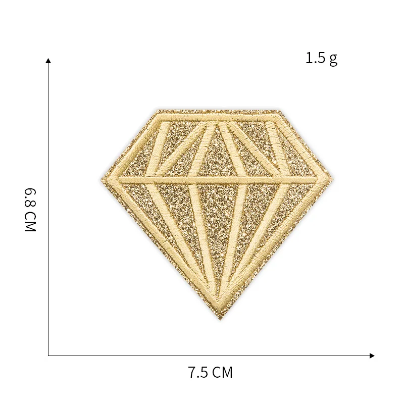 Цветные алмазные вышивки патчи для футболки железные полосы одежда для Аппликации Наклейки бронзовые Бейджи для одежды@ E - Цвет: 1-PCS-E-393