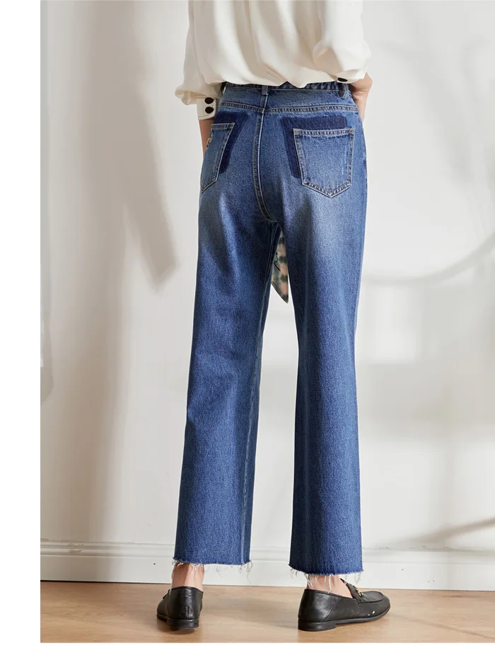 Женские повседневные джинсы LEIJIJEANS, прямые джинсы с высокой талией, новая модель 9212 большого размера 5XL–6XL на осень