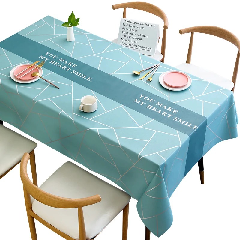 

Woven Table Cloth PVC Waterproof Oilproof Dining Tablecloth Kitchen Decorative Rectangular Coffee Cuisine Party Table Cover Map