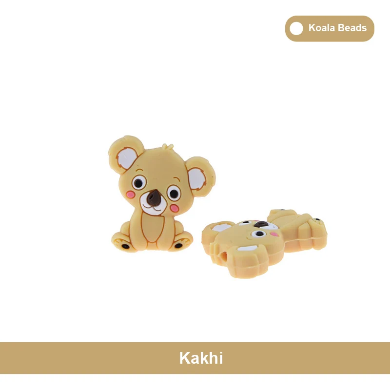 Silicone Koala Beads - Kakhi