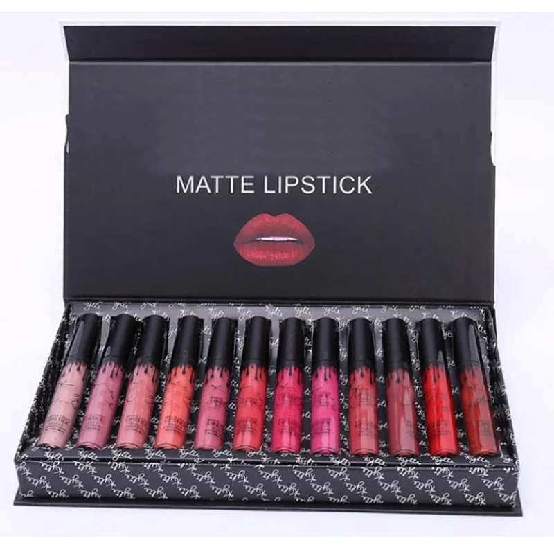 

Send 12 Days of Christmas Lipstick Vault Holiday Lipstick 12pcs set Matte Liquid Lipgloss Me on Vacation Full Set