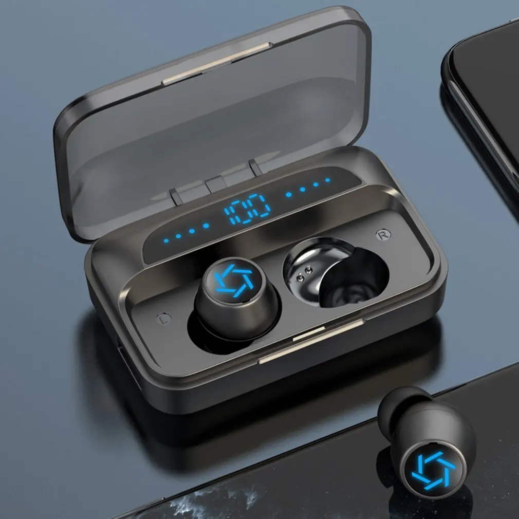 S15 Wireless Earphone LED Power Display With Charging Station 5 0 Stereo Sports Earbuds Sports Headphones