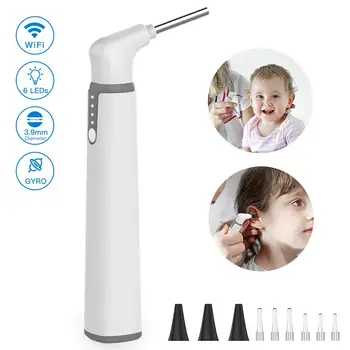 

Inspection Otoscope Camera 3.9mm WIFI Ear Endoscope Camera IP67 Waterproof Earbuds Visual Ear Spoon Cleaning Tool For Ear Nose