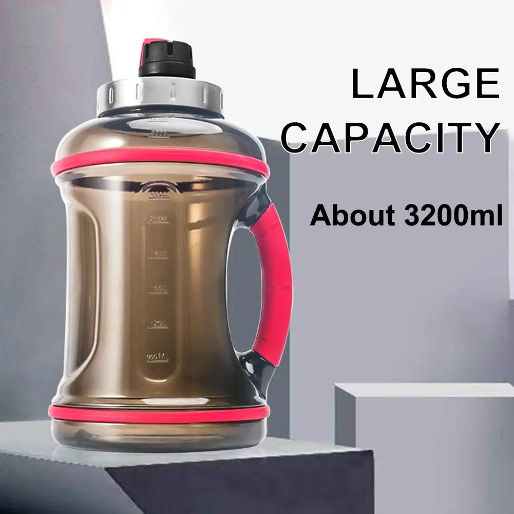 3.2L большой объем для воды бутылки Водонепроницаемый велосипед многоразовая бутылка для воды BPA-бесплатно для фитнес, тренажерный зал упражнений
