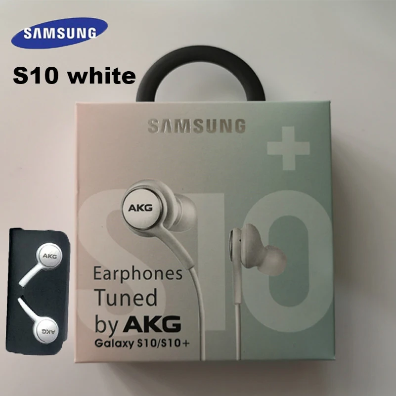 Samsung AKG Наушники EO-IG955 3,5 мм наушники-вкладыши с микрофоном Проводная гарнитура для samsung Galaxy s10 S9 S8 S7 S6 S5 huawei xiaomi смартфон - Цвет: S10 white earphone