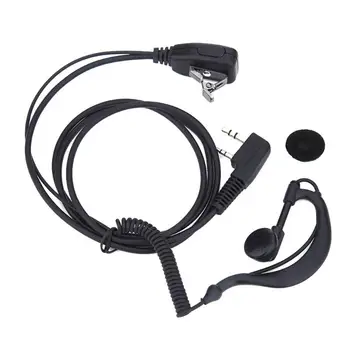 

2 PIN Earpiece Headset PTT MIC Earphone Headphones for BAOFENG UV5R for KENWOOD Black Keeps Conversations Private