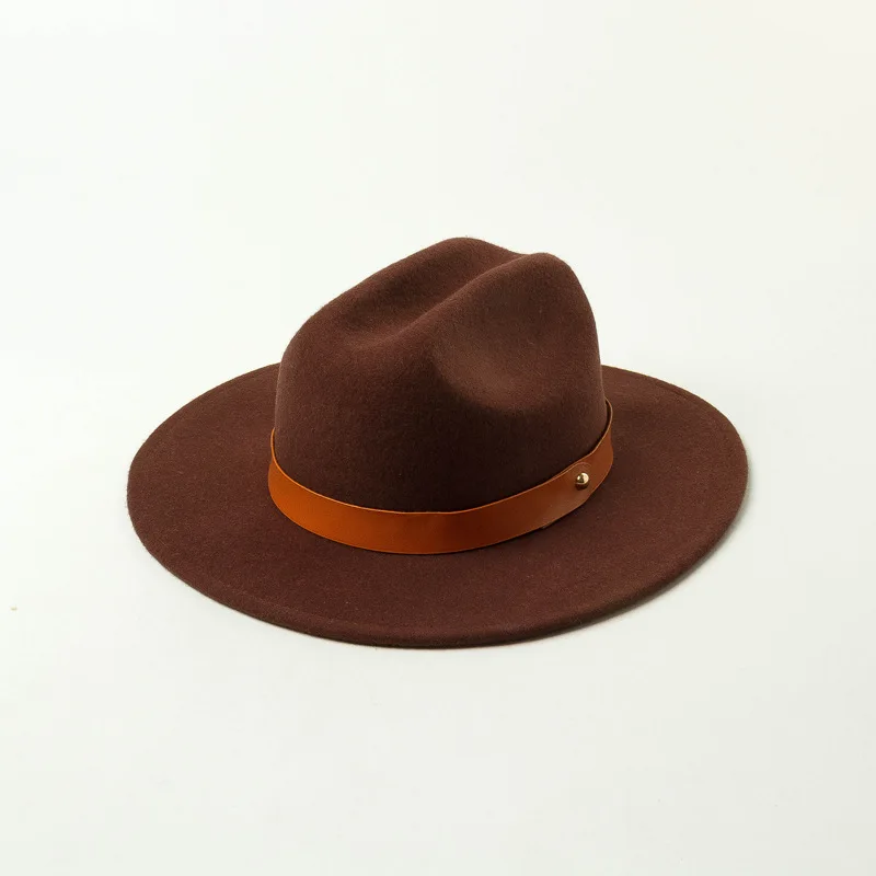 01911-hh9003b дети летний шерстяной ремень 55 см головы Размер Шляпа Fedora детей Досуг Панама шляпа