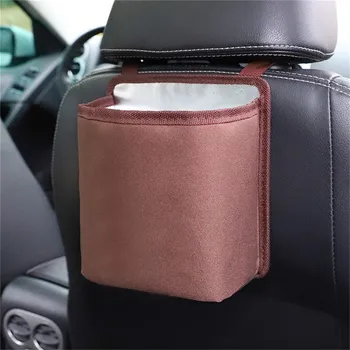 

Portable Seat Back Storage Rubbish Bin Box Case Car Dustbin Garbage Bag Dust Sundries Holder Organizer Pocket Bags Trash Can