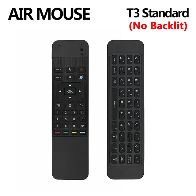 no backlit T3 6-Axis Gyro AirMouse 2,4G Беспроводной 7 видов цветов с подсветкой Smart RemoteControl с QWERTY клавиатура для X96 H96 Pro AM6 Android ТВ коробка - Цвет: no backlit