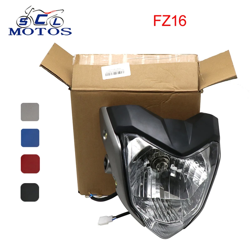 Faro Anteriore Moto Per FZ16 E FZER150: Gruppo Ottico In ABS, Colorato, Con Carenatura, Impermeabile E Ad Alta Luminosità, Per Guida Notturna