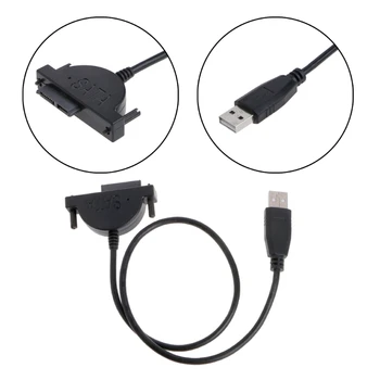 

External USB To SATA 13Pin(7+6) Laptop DVD CD ROM Optical Drive Adapter Cable 634A