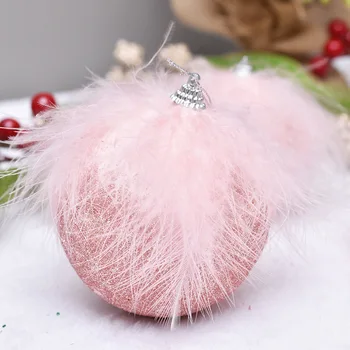 

Christmas Christmas Tree Decorations 10cm Feather Foam Ball Christmas Ball Scene Decorative Pendant