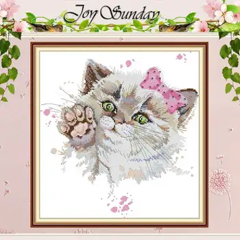 

Cute cat patterns counted Cross Stitch 11CT 14CT Cross Stitch Set DIY wholesale Chinese Cross-stitch Kits Embroidery Needlework