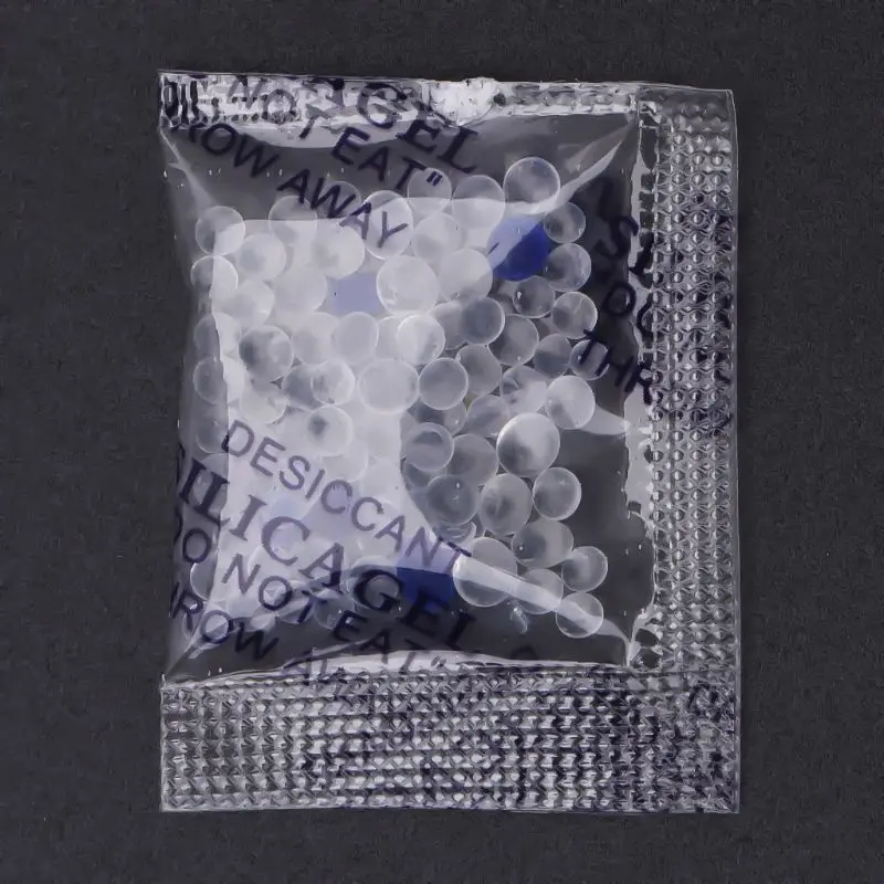Gel de sílice desecante, absorbente de humedad, deshumidificador, no tóxico, 4x 7B, 100 paquetes, 1g