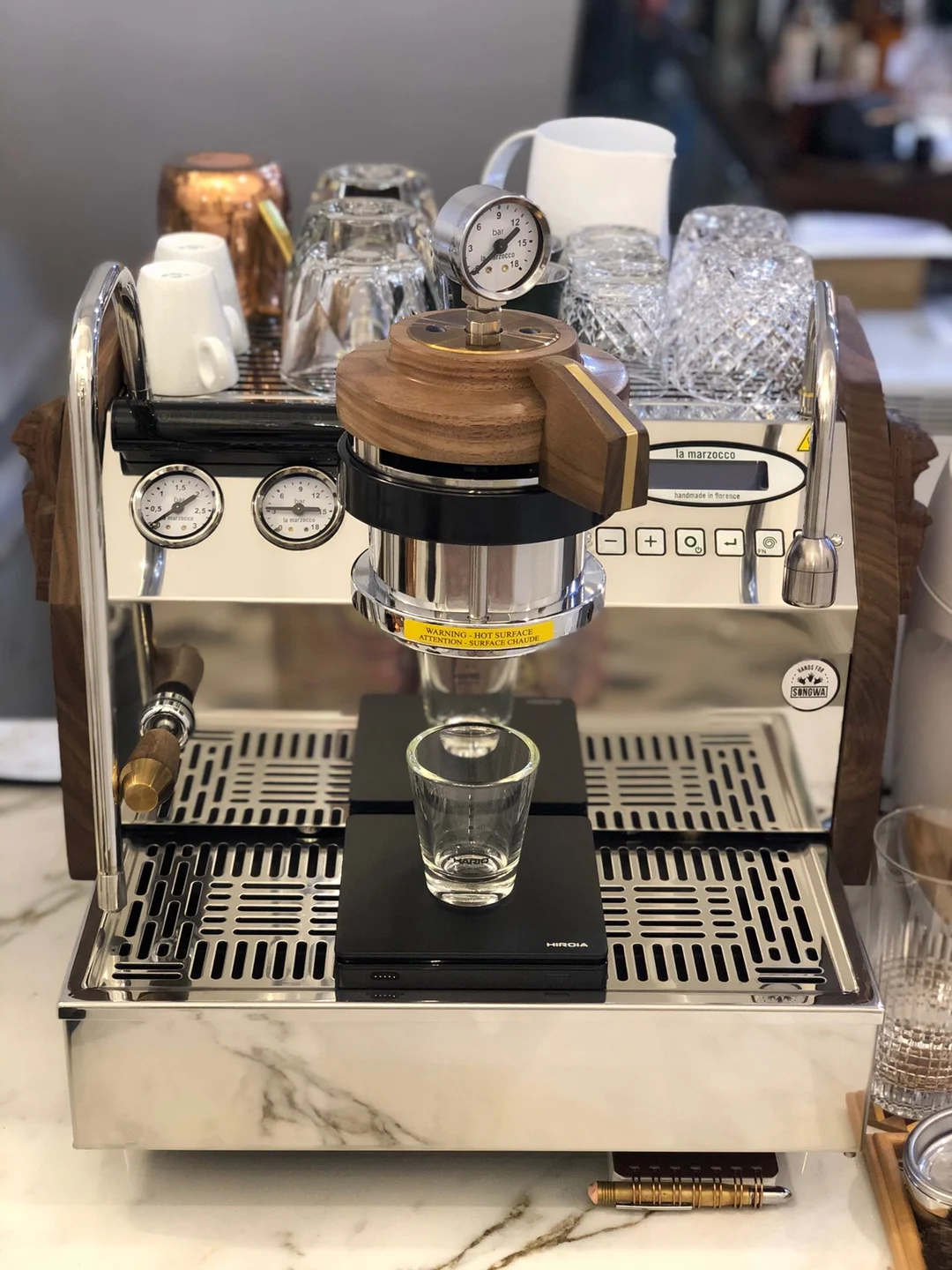 1 Set Coffee Machine Modification For Lamarzocco Gs3 Wood Brass Tools Espresso Accessories Coffee Maker Parts Aliexpress