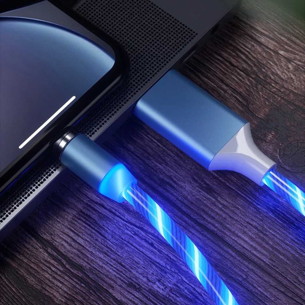 Nohon светящийся usb-кабель для iPhone 11 Pro Max 7 8 Plus X XR XS Micro USB type C Магнитный кабель для телефона huawei Xiaomi