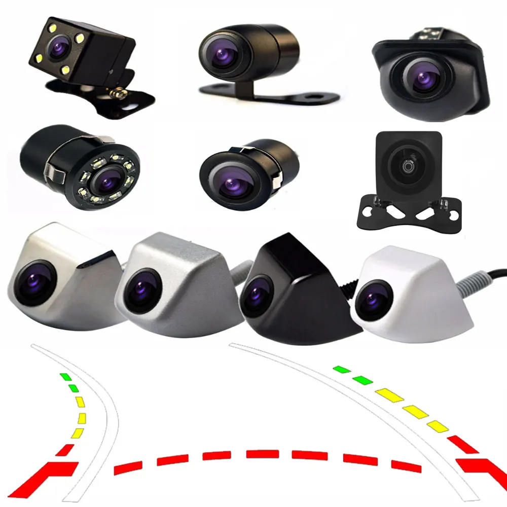 

Car Rear View Camera Night Vision Reversing Auto Parking Monitor CCD Waterproof 170 Degree HD Video Dynamic Trajectory Tracks