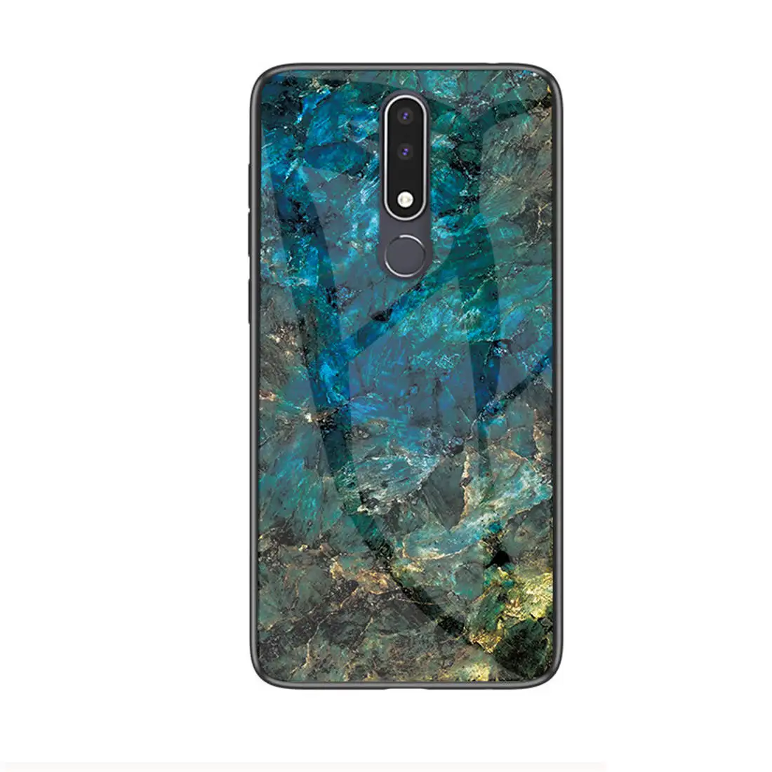 Чехол для Nokia 7 plus 3 1 Plus 4 2 6 X71 мраморный защитный чехол из закаленного стекла |