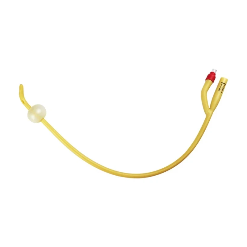 Medical bend head 2way Latex Foley Catheter Silicone Coated Disposable