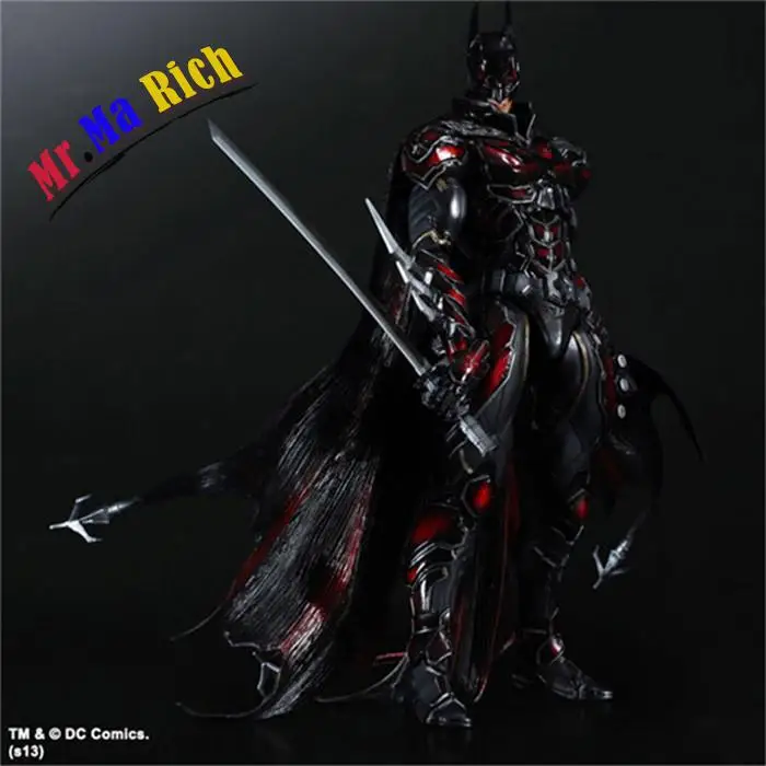 27CM Play Arts KAI DC Comics Variant NO.1 Batman Red Limited Color Ver. PVC Action Figure Collectib