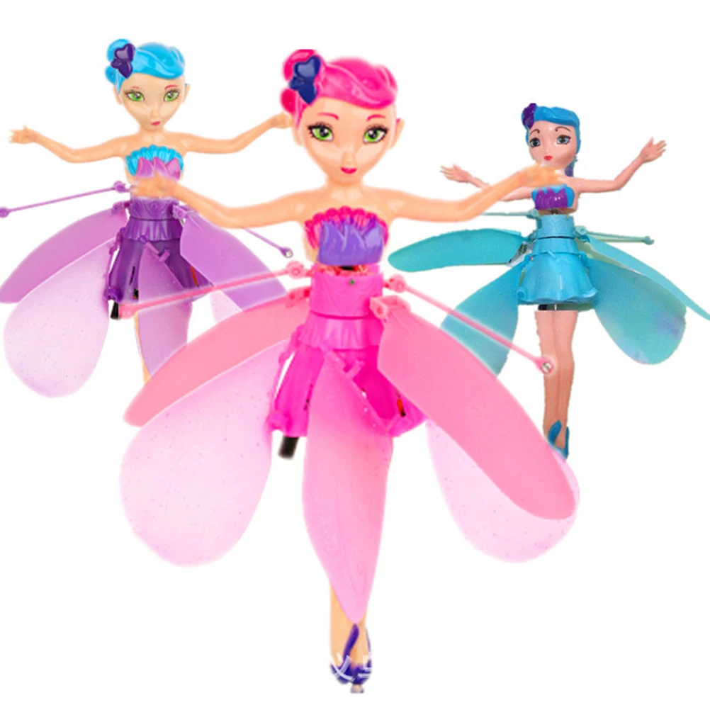

Fairy Doll Children's New Flower Fairy Cartoon Inductive Flying Machine Strange Gesture Sensing Flitter Dolls For Kids xmas Gift