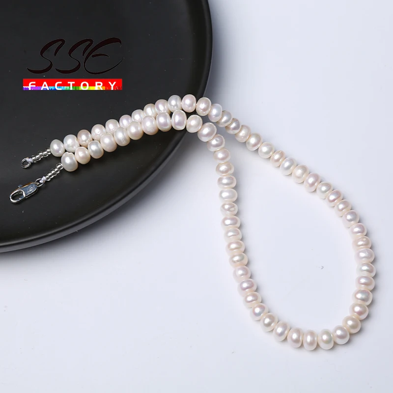 

Fashion Real Natural Freshwater White Pearl Necklace Irregular Pearl Necklace For women Birthday Party Beautiful Jewelry Gifts