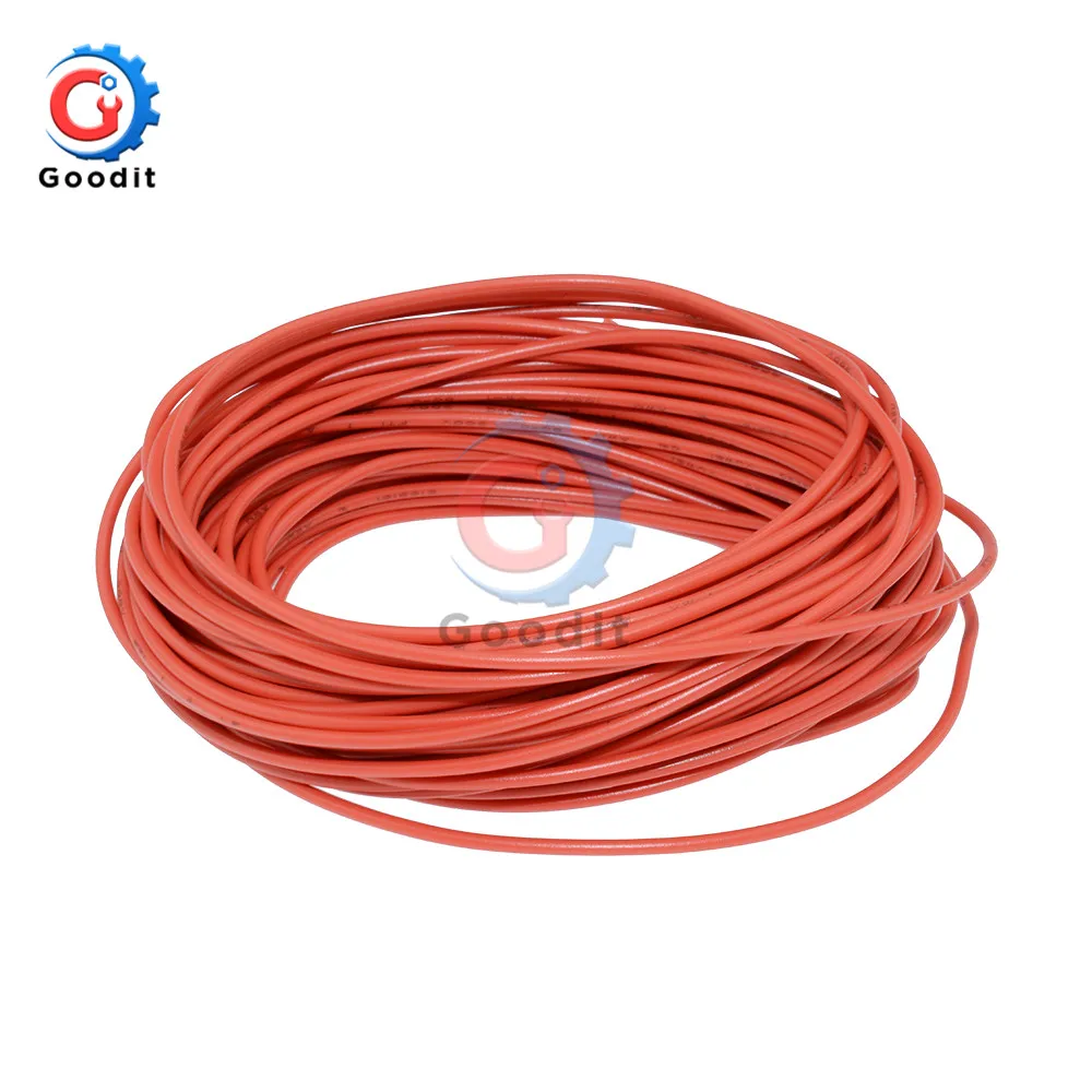10 м 10 м UL-1007 24AWG Монтажный провод 80C/300 В шнур DIY электрический провод кабель 24 AWG 1,4 наружный диаметр изолированный ПВХ кабель - Цвет: Красный