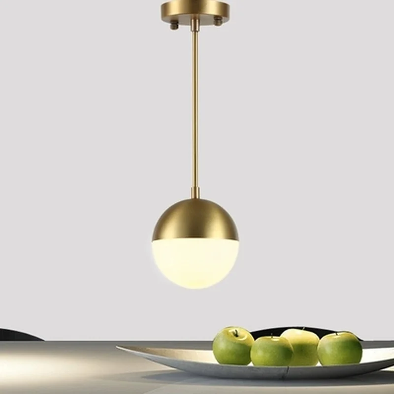 

Brass Glass Ball LED Pendant Lights Fixtures Dinning Room Nordic Simple Modern Pendant Lamp Hanging Light Lampara Colgante