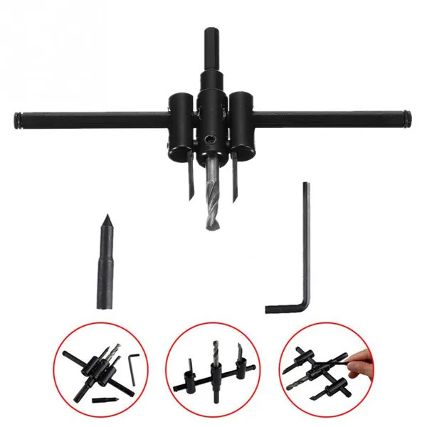 30-200mm/30-300mm Adjustable Circle Cutter Hole Saw Drill Bit Cutter