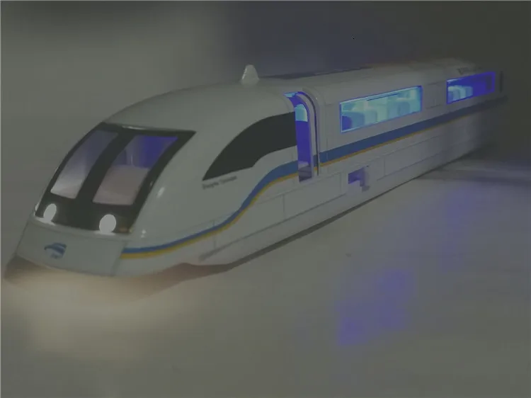 Высокая имитация 1: 87 Maglev поезд сплав модель звуковой светильник Вытяните назад игрушка детская Высокоскоростная Модель рельса