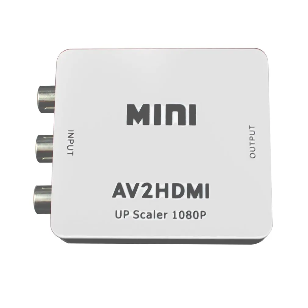 Новый композитный AV CVBS 3RCA преобразователь видеосигнала HDMI адаптер 720p 1080p белый в