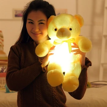 

Hot LED Bear Plush Toy Stuffed Animal Light up Glowing Toy for Kids Adult PLD