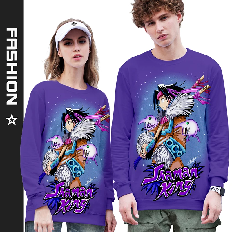 Shaman King Japanese Cartoon 3D Felpe Con Cappuccio Pullover New Fashion Uomo Donna Capless Felpa Manica Lunga Harajuku Anime Felpa Con Cappuccio Top