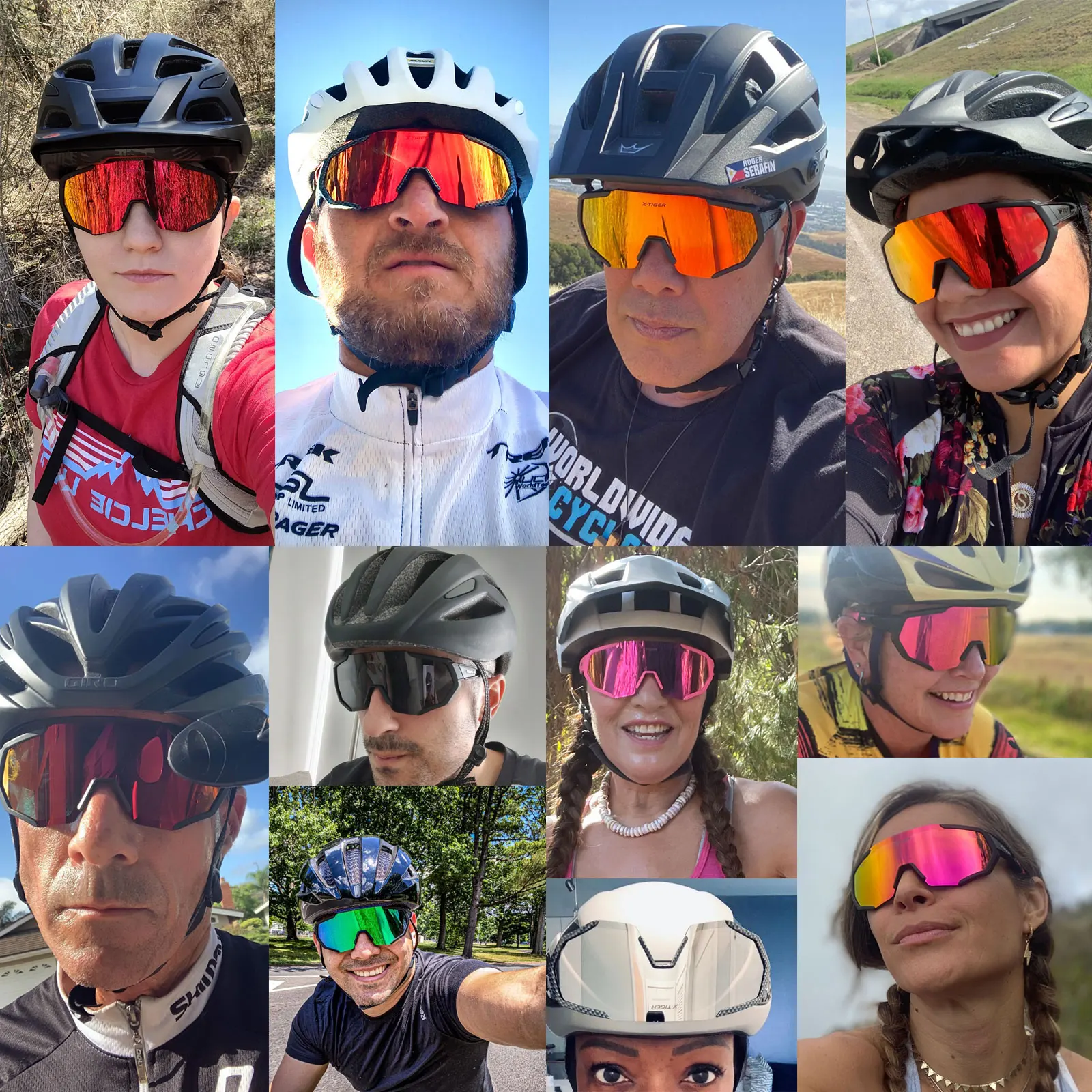 Cycling Sunglasses X-TIGER Polarized Cycling Glasses UV400 Cycling Sport Running Fishing Sunglasses MTB Bike Racing Photochromic Bicycle Eyewear